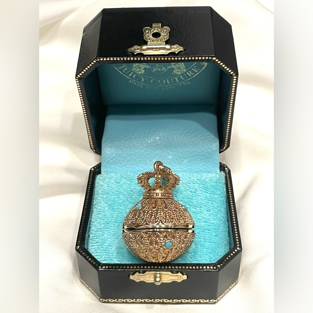 ULTRA RARE Juicy Couture Vintage Gold Royal ORB Crown Antique Canister 2005 NIB - Picture 3 of 8